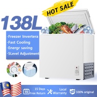 HOMEFUN Premium Dual Chest Freezer Compressor Peti Sejuk Kecil Beku Freezers