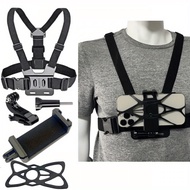 Mobile Phone Chest Strap Mount GoPro Chest Harness Holder For VLOG/POV Chest Mount For Cellphone