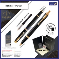 KSG set (GIFT set) - Double Pen SET - Parker IM Fountain &amp; Ballpoint Pen - [Various Colours] hadiah perpisahan