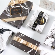 Marble Wrapping Paper White Black Gift Box Murah Birthday Parcel Wedding Gifts Present Wrapper Wrap 