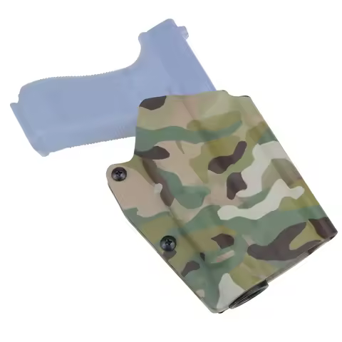 Tactical Kydex OWB Holster for Glock 17/19/19X/45 with TLR-1 Flashlight QLS Quick Release Belt Clip 