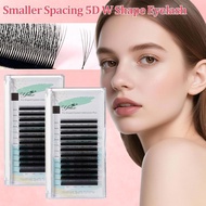 5d W Shape Eyelash Extensions 0.07 C/d/dd Smaller Spacing Eyelashes Soft Faux Natural P5t4