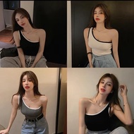 Women's T-shirt with slim form, cross-shoulder, fashionable and sexy shoulder hem, code 01