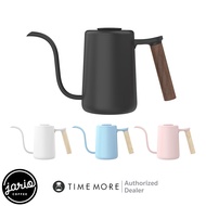 Jario x Timemore กาดริปกาแฟสแตนเลส ด้ามจับไม้ 700ml Timemore Fish Youth Pour Over Kettle