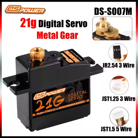 DSPOWER 21g Metal Gear Micro Digital Servo Motor 4.8~6.0V 4.2KG Torque for 1/18 1/16 Rc Cars Mjx Hyp