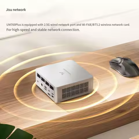 MINISFORUM UM760 PLUS Mini PC Ryzen 5 7640HS Lower Power Dual DDR5 16GB 1TB SSD WiFi 6E BT 5.2 4K HD