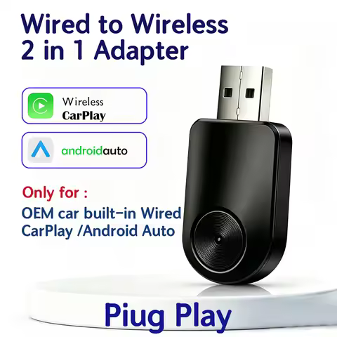 Wireless CarPlay Adapter 2026 Upgrade Wired CarPlay to Wireless, Mini USB Design for Cars with Built