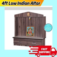 eHauz beautiful 4ft plywood Low Indian Prayer Altar- Almari Sembahyang Indian Altar Prayers Cabinet 