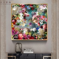 Modern Nordic decoration bright peony art canvas posters and printed color bouncing wall images used