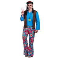 2023 New Trend Halloween Adult Mens 60S 70S Psychedelic Hippy Hippie Role Playing Cosplay Stage Perf
