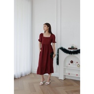 Christmas Dress Midi Leanne Dress/ Women's Clothes/ Korean Dress DRS C009 By D 4 you