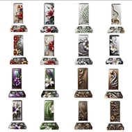 1 DOOR REFRIGERATOR AND 2 FUNERAL STOVE STICKER WITH DECORATIVE FLOWERS