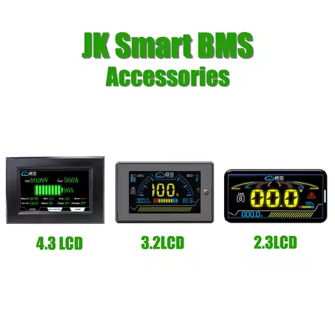 JK BMS Smart Display LCD Start Cable Protection Board Lifepo4 Battery 4S 5S 6S 7S 8S 100A 200A Intel