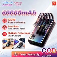 【Warranty】120W Super Fast Charging Power Bank 60000mAh Portable Charger for Fast Charging of Mobile 