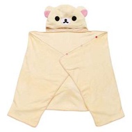 ^燕子部屋 ^ 日本正版San-X 【 牛奶熊】造型絨毛保暖附帽披毯