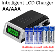 Universal Smart Quick LCD Rechargeable Battery Charger Adapter Batteries pengecas bateri bateri AA A