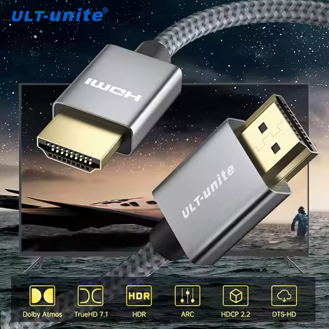 4K HDMI Cable High Speed 18Gbps HDMI 2.0 Cable HDR 3D Braided HDMI Cord ARC Compatible for MacBook P