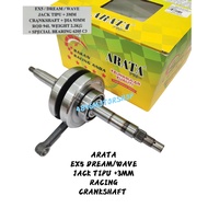 ARATA RACING HONDA EX5 DREAM WAVE100 WAVE 100 CRANKSHAFT JACK ROD TIPU +3MM 94L WITH 6205 C3 BEARING