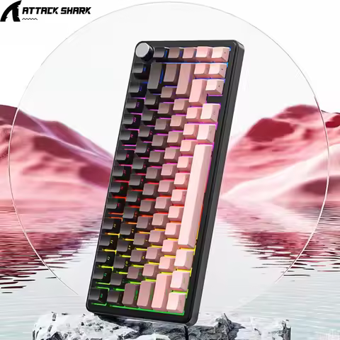 ATTACK SHARK X85 75% Wireless Mechanical Gaming Keyboard, Hot Swappable, RGB, Bluetooth, PBT Keycaps