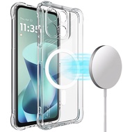 IMAK Magnetic Case for Moto G57 G67 Power G77 G96 S50 5G Shock-resistant Soft TPU Cover