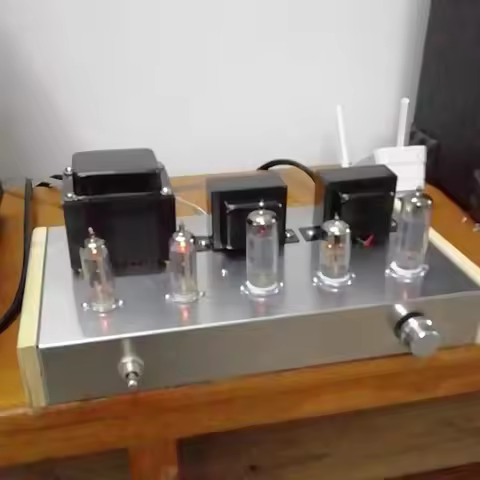 6N2 pushes 6P1 tube amplifier DIY kit, dual 6Z4 tube rectifier, transparent and beautiful silver, hi