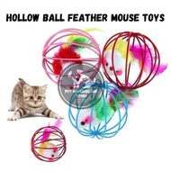 💥READY STOCK💥Pet Toy Cat Ball Stuffed Caged Cage Mouse Kitten Play Interactive Mainan Kucing Bola Ti