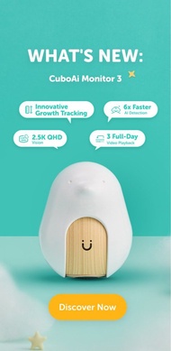 最新2025年第三代🎈接受預訂 📦包順豐上門 🎉 Cubo Ai Plus 三支架 嬰兒監視器 ipcam baby monitor 攝錄機 成長形支架 