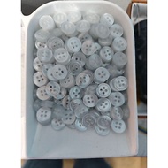 Safari Shirt Buttons Transparent Size 1.2 Cm.