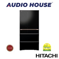 HITACHI R-WXC740KS-XK 572L 6 DOOR FRIDGE  COLOUR: CRYSTAL BLACK DIMENSION: W880xH1833xD738MM 1 YEAR WARRANTY BY HITACHI