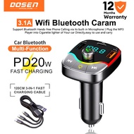 DOSEN Retractable Car Charger 120W 4 in 1 Car Fast Charger Retractable Car Charger IOS dan Type-c