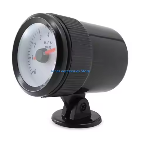 W8KD 0 to 8000RPM Scale Dashboard Tachometer with Clear Digital Display, 2 Inch 52mm, For 1-8 Cylind