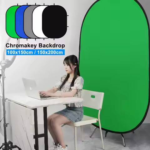 Selens 2-In-1 Green Blue Screen Backdrop Chromakey 1.5x2/1x1.5M Foldable Reflector Background for Li