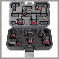 [U L Z R] Impact Socket Adapter Set-11-Piece Impact Rated Drill Sockets, -V& -MO Steel, 1/4", 3/8", 
