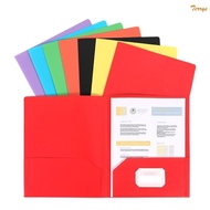 TER 1 6Pcs Folders with Two Pockets Holds 100 Sheets Two Pocket Document Folder