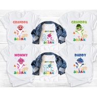 Doodoodoo BABY Shark BIRTHDAY T-Shirt /CUSTOM Name And Number/COUPLE