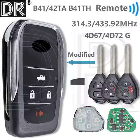 Great B41TA/B42TA 433MHz B41TH 314MHz 4D67/4D72 G Car Remote Key For Toyota Yaris Vigo Forruner Hilu