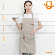 Unitens FSL.V3a Apron Leather Apron Unisex Leather Denim Canvas Drill Multifunction Barbershop Salon