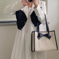 ZARA Genuine Niche Female Bag Color Matching Girl Commuter Big Bag One Shoulder Big Bag Portable Tot