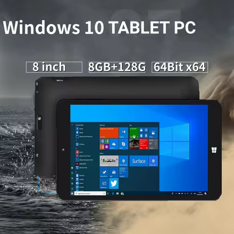 8GB RAM 128GB ROM 8 INCH 64 Bit AR3 Windows 10 Tablet PC 1280*800 Pixel Quad Core build in 4000mAh B