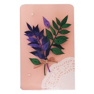 乾燥花卡片盒裝(綠紫)