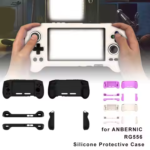 For ANBERNIC RG556 Game Console Silicone Protective Cover Anti-drop Dustproof Shockproof Protective 
