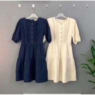 Ladies elegant dress cayra couture office attire dress 简约高端打折袖连身裙
