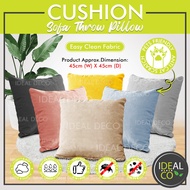 Ideal Deco - Easy Clean Square Throw Pillow Soft Cushion Bantal Segi Empat Hollow Fill Inner Cushion
