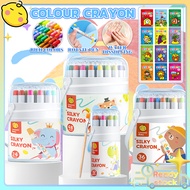 【Local Ready Stock】Crayon for kids washable crayon Washable Bear Barrel CrayonColours Silky Crayon蜡笔