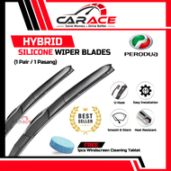 (1 PAIR) PERODUA Wiper Myvi Axia Kancil Kelisa Bezza Alza Aruz Ativa Viva Car Silicone Wiper Windshi