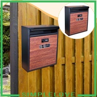 [Simple] Wall-mounted Mailbox, Mailbox with Combination Lock, Decorative Mailbox, Mailbox for Gate, 