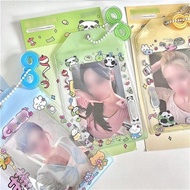 Steve Cute Gradient Color Transparent PVC 3 Inch Amulet Card Holder Blessing Meaning Photo Card Hold