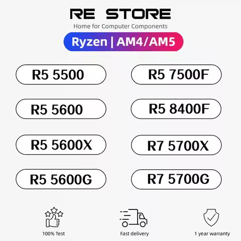 free shipping Ryzen 5500 5600 5600X 5600G 7500F 8400F 5700X R7 5700X 5700G