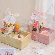1/2/5pcs Transparent Flower Cake Boxes, Portable Packaging Boxes, Transparent Bouquet Decoration, Su