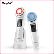 Ckeyin 5 In 1 EMS Facial Massager With Clear Led For Facial Rejuvenation Anti Aging Anti Wrinkles Be